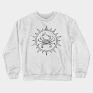 Black and White Crab Crewneck Sweatshirt